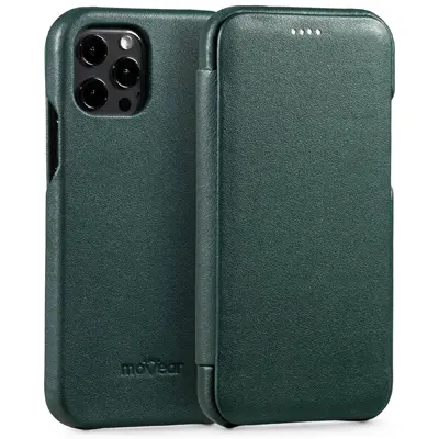 flipSide S moVear etuidla iPhone 12 / 12 Pro, zielona butelka, nappa