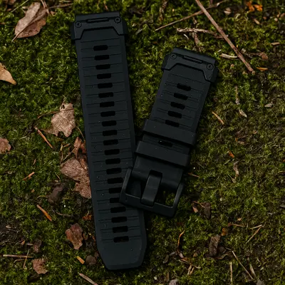 Pasek moVear FKM Extreme czarny do Garmin QuickFit 22/26 mm na mchu, outdoor, trwały sportowy pasek